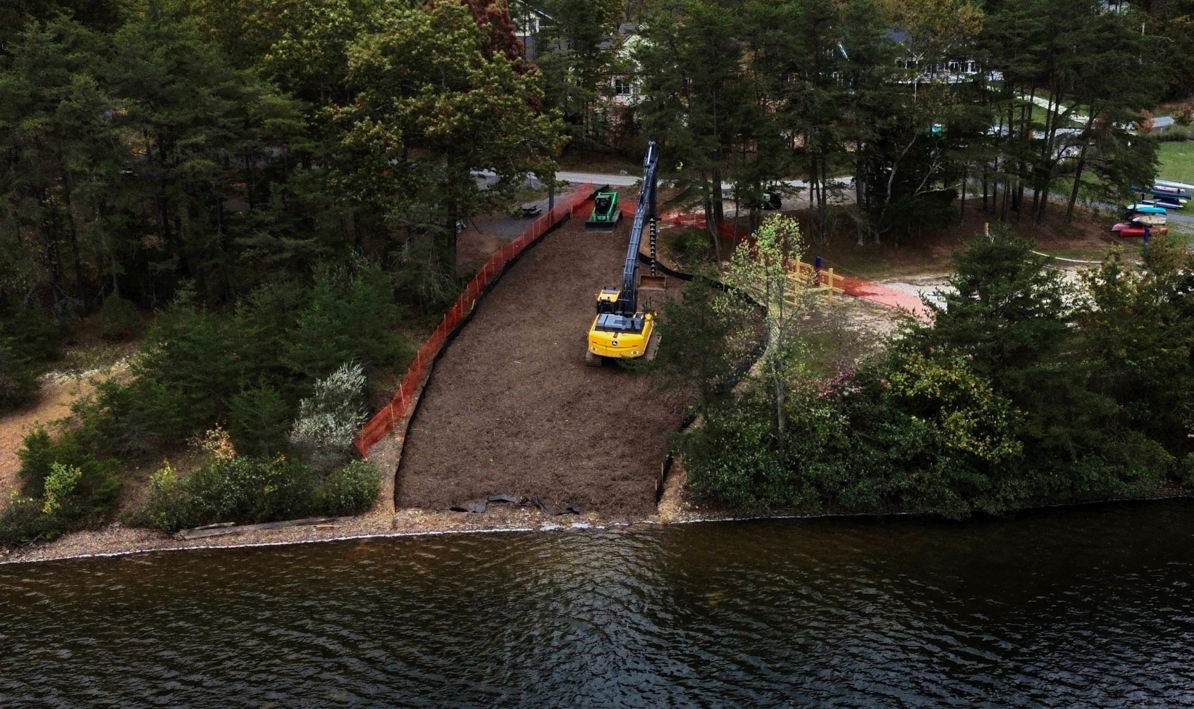 Lake Anne dock and bulkhead project